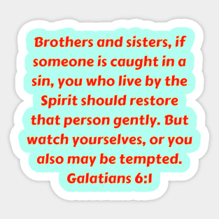 Bible Verse Galatians 6:1 Sticker